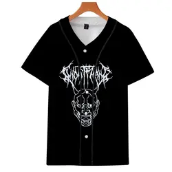 Металлический рэп стиль Ghostemane World Tour Rock Music логотип 3d принт короткий рукав бейсбольная форма для мужчин/женщин Повседневная куртка одежда