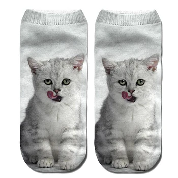 

Unisex Socks Anti-slip Elastic Adult Ankle Cartoon Cat Pattern 3D Pattern Lovely