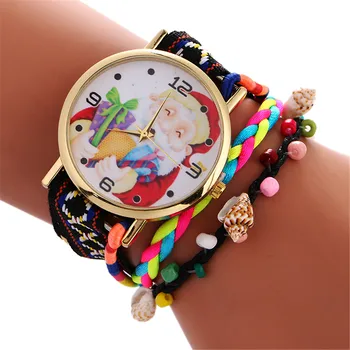 

Christmas Bracelet Watch Women Fashion Pattern Quartz Watch Braid Table Watch Fashion Watch reloj mujer часы женские рождество