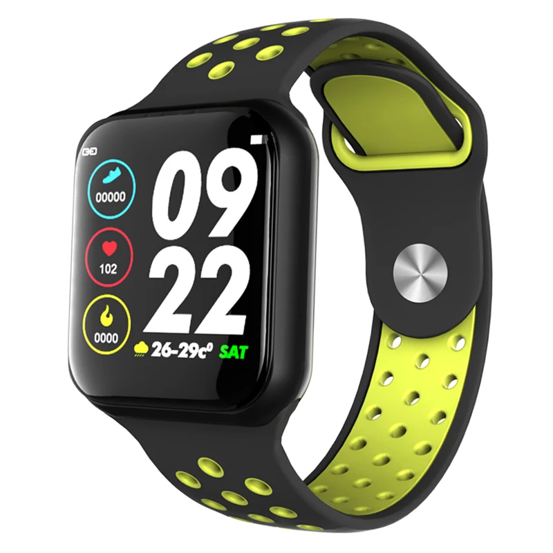 

F8 Smart Watches Watch Ip67 Waterproof 15 Days Long Standby Heart Rate Blood Pressure Smart Watch for Ios Android Black + Green