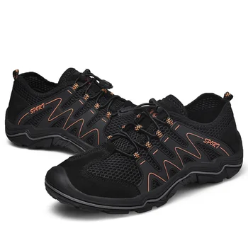 

Summer Breathable Men Hiking Shoes Mesh Outdoor Men Sneakers Climbing Male Walking Trekking Sport Shoes Hunting Quick-dry Shoes