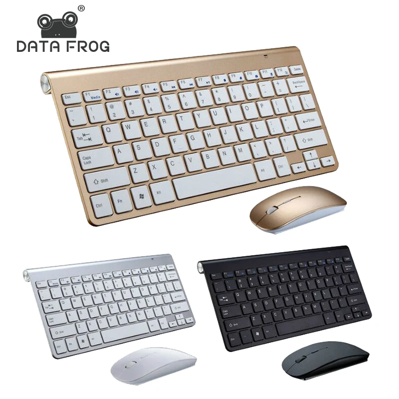 Беспроводная клавиатура DATA FROG 2 4G портативная мышь для Mac/Notebook/TV Box/PCRussian Keyboard IOS