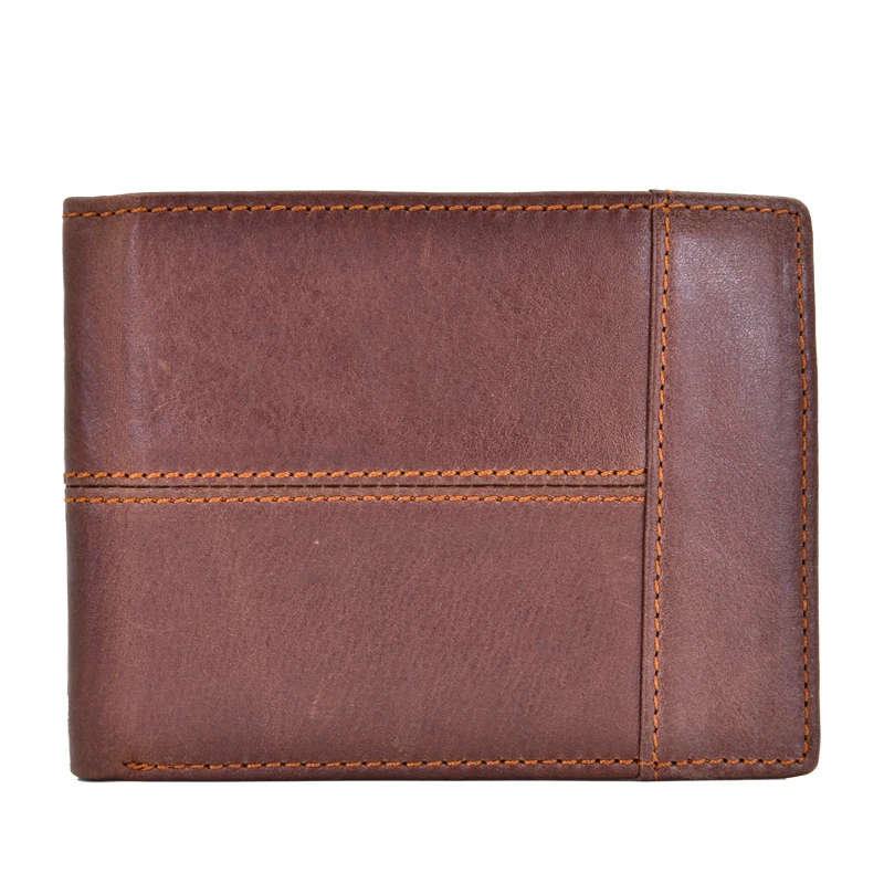 

Men's First Layer Leather Casual Wallet Ultra-thin Passport Bag Leisure Card Bag Male Clutch Bag Coin Purses Money Bag