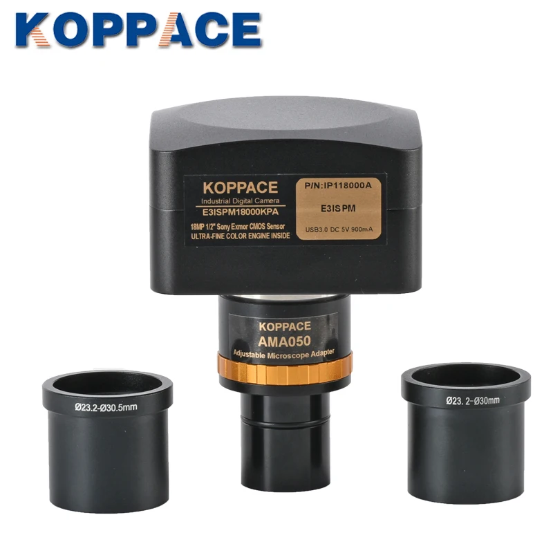  KOPPCE 18 million pixels50 Frame preview speedmicroscope camera0.5X Adjustable focus industrial cam