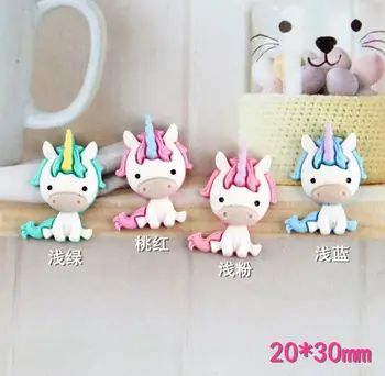 

Flat back Resin Cabochon Kawaii Cartoon Unicorn Flatback Accessories Resin DIY Scrapbook Hair Bows Center