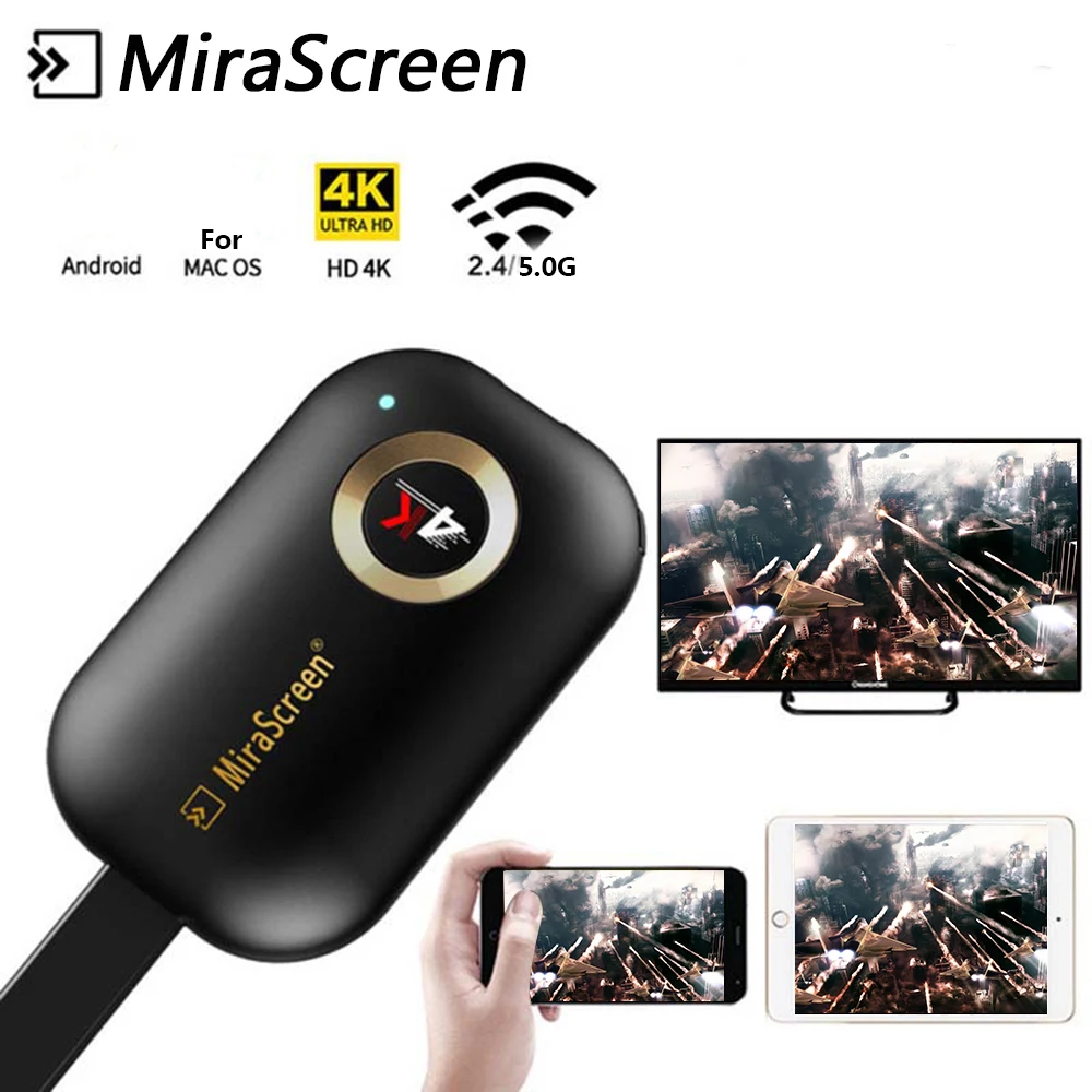 Mirascreen 5G 4K HDMI Dongle беспроводной Wifi TV Stick адаптер Miracast для Youtube Google Chromecast IOS Android |