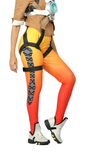 COSTHEME Overwatch Tracer Pants, Officially Licensed, Lena Oxton Women's Cosplay Costume 1
