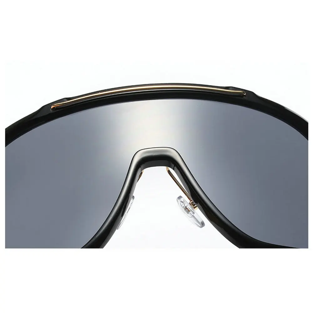 MINCL/ Hot Fashion Oversized Mask Shield Style Sunglasses Goggles Women Vintage Brand Design Male Sun Glasses UV00 NX