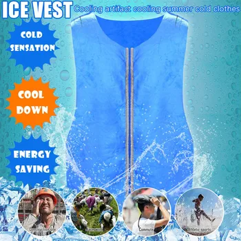 

kitchen gadgets and accessories Unisex Summer High Temperature Artifact Cooling Summer Cool Zipper Ice Vest dropshipping