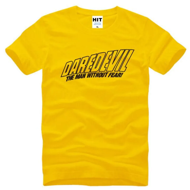 Daredevil The MAN WITHOUT FEAR Printed T Shirt Summer Style Short Sleeve O-Neck Cotton Men's T-Shirt New Fashion Tee Homme | Мужская