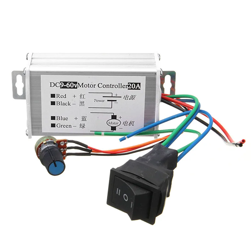 DC 12V 24V 36V 48V Реверсивный регулятор скорости двигателя PWM контроллер PWM постоянного тока, регулятор скорости
