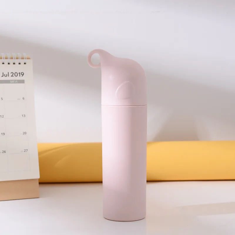 pink 300 мл креативная Милая стеклянная бутылка для воды, кофе, молока, бутылка для воды, чая, студентов, портативная герметичная Спортивная дорожная чашка для напитков - Цвет: pink