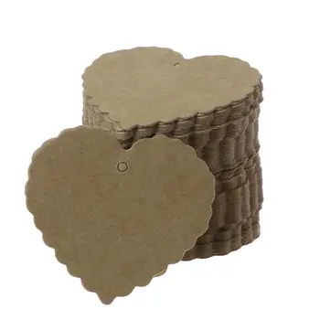 

Kraft Paper Heart-Shape Hand Draw Cardboard DIY Card Clothing Garment Label Tags X7JB