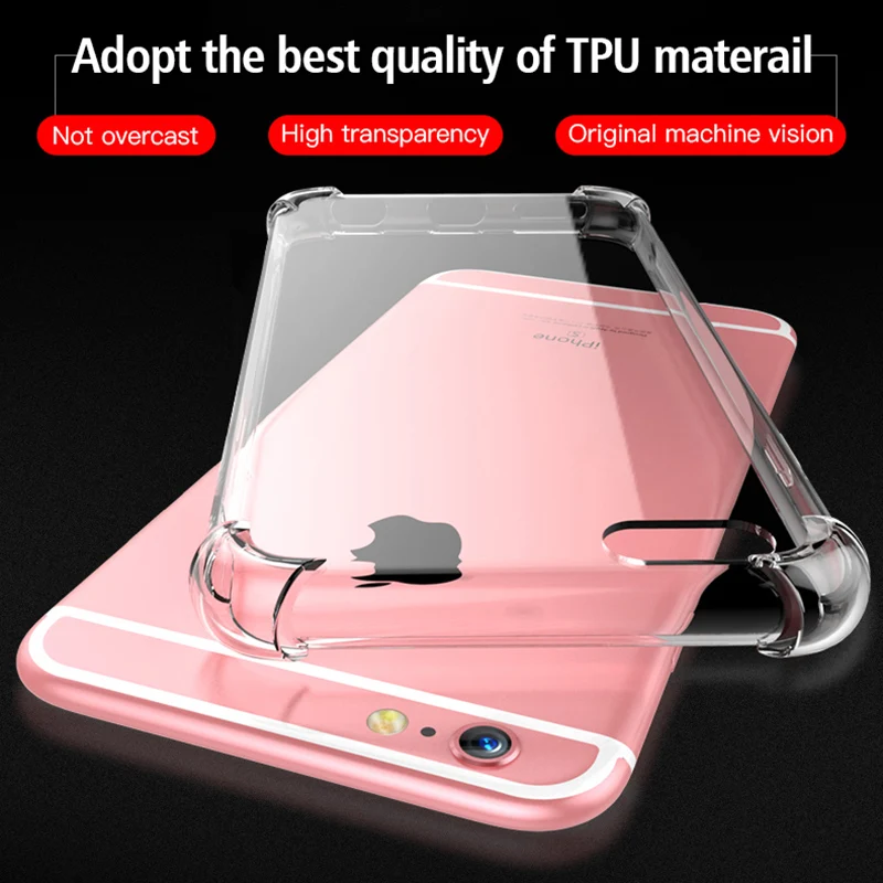 

Transparent Clear Phone Case for iPhone 7 Case iPhone X Case Silicon Soft TPU Back Cover For iPhone XR XS Max 8 7 6 6s Plus Case
