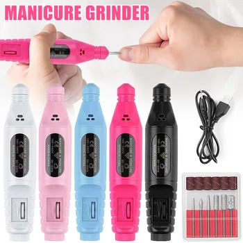 

USB Nail Polisher Nail Drill Set Pen Type Portable Manicure Polishing Machine WH998