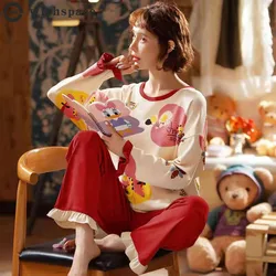The New Pajamas Han Edition Fresh Students Suit Ms. Qiu Dong Season Long Sleeve Sleeve Length(cm) Collar Length Item Type Gender
