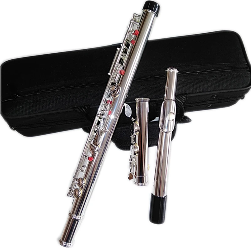 

Japanese Flute Professional Cupronickel Opening C Key 16 Hole YF-471 Silver Plated Musical Instruments With Case and Accessories