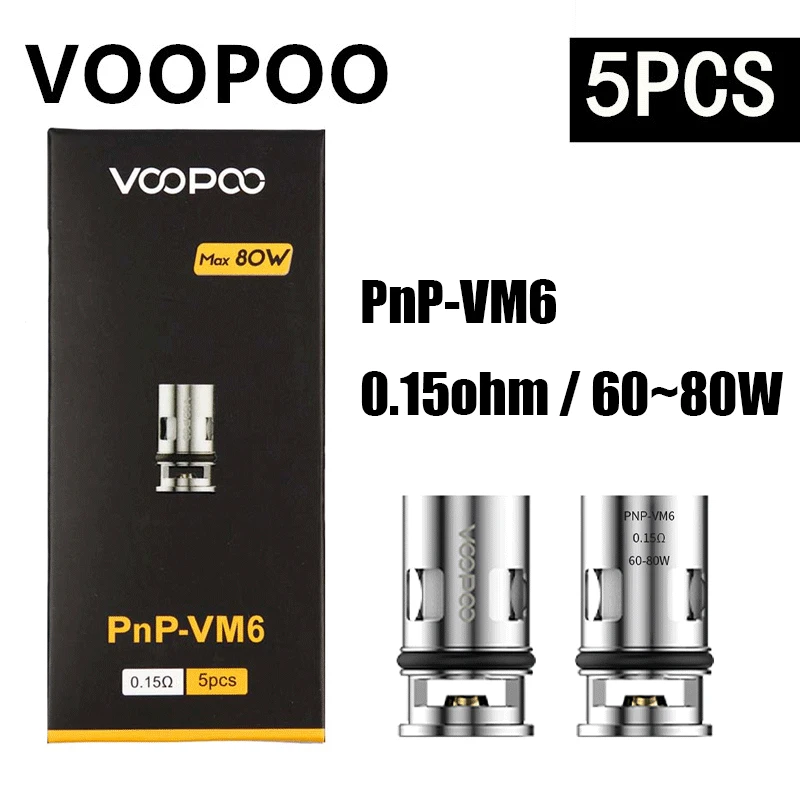 PNP Evaporator Replacement Coil VM6 0.15ohm PnP for DRAG X/DRAG Max /ARGUS Pro X GT 5pcs | Мобильные телефоны и