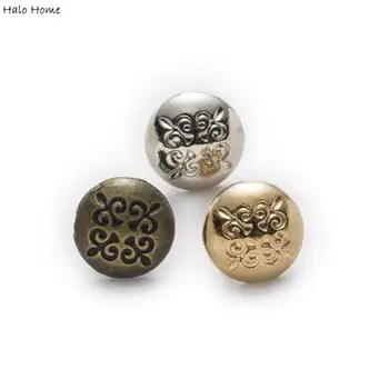 

Halo Home 10pcs Retro pattern Small Metal Buttons for Sewing Handbag Hats Shirt Sweaters Clothing Sock Scarf Handwork Decor 10mm