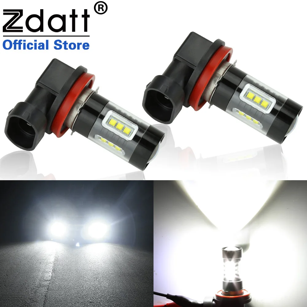 

Zdatt H7 Led Fog Lights H11 H4 9006 H10 9005 With Lenses CREE Chip 1600LM 6000K Car Driving Running Lamp Auto Led Lights 12V 24V