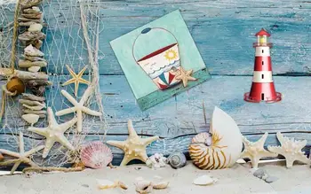 

SHENGYONGBAO Vinyl Custom Photography Prop Starfish Beach theme Photo Studio Background T19912-2123