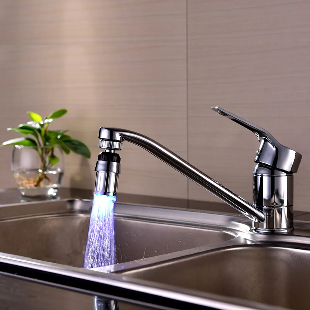 Для ванной для кухни для раковины 7color Изменение воды свечение экономии воды фильтр поток душ светодиодный кран краны свет