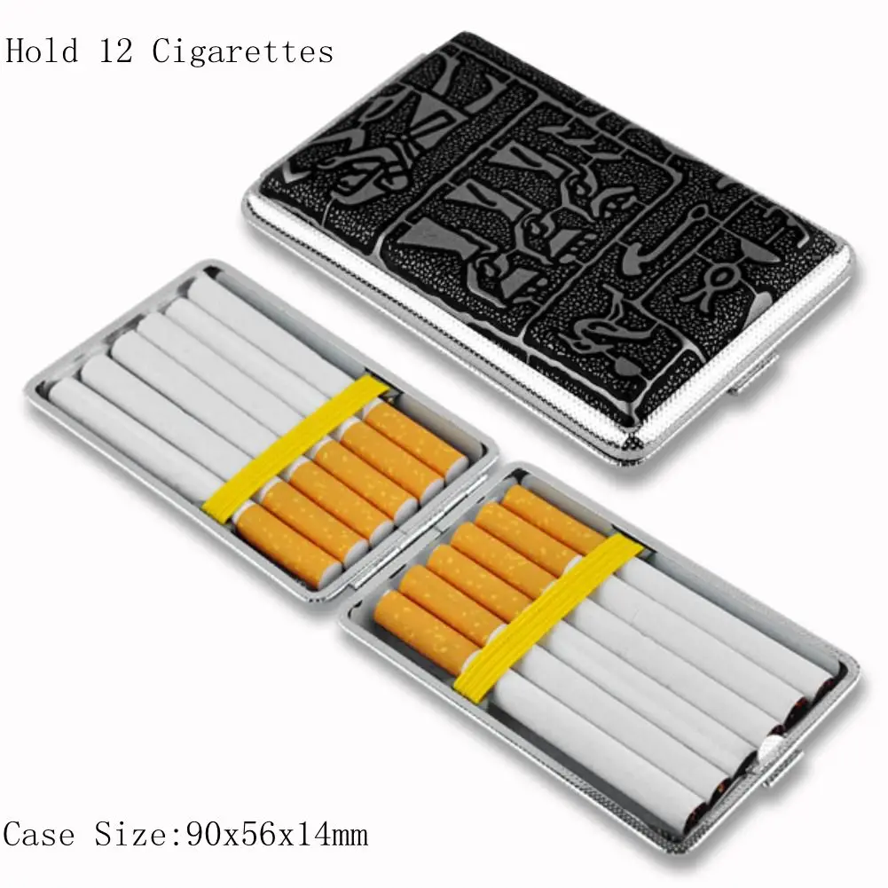 hold 12pcs WITUSE PU чехол для сигарет коробка может вместить 10 12 14 16 18 20 шт Розничная Новинка классический кожаный Сплав Металлический Держатель Сигары EG5798 - Цвет: hold 12pcs