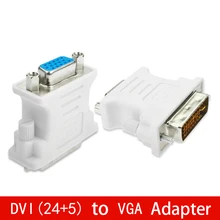 Адаптер DVI (24 + 5) в VGA, конвертер DVI 24 + 5 Pin «папа» в VGA «мама» 1080P для HDTV монитора, компьютера, ПК, ноутбука Адаптер DVI (24 + 5) в VGA, конвертер DVI 24 + 5 Pin «папа» в VGA «мама» 1080P для HDTV монитора, компьютера, ПК, ноутбука