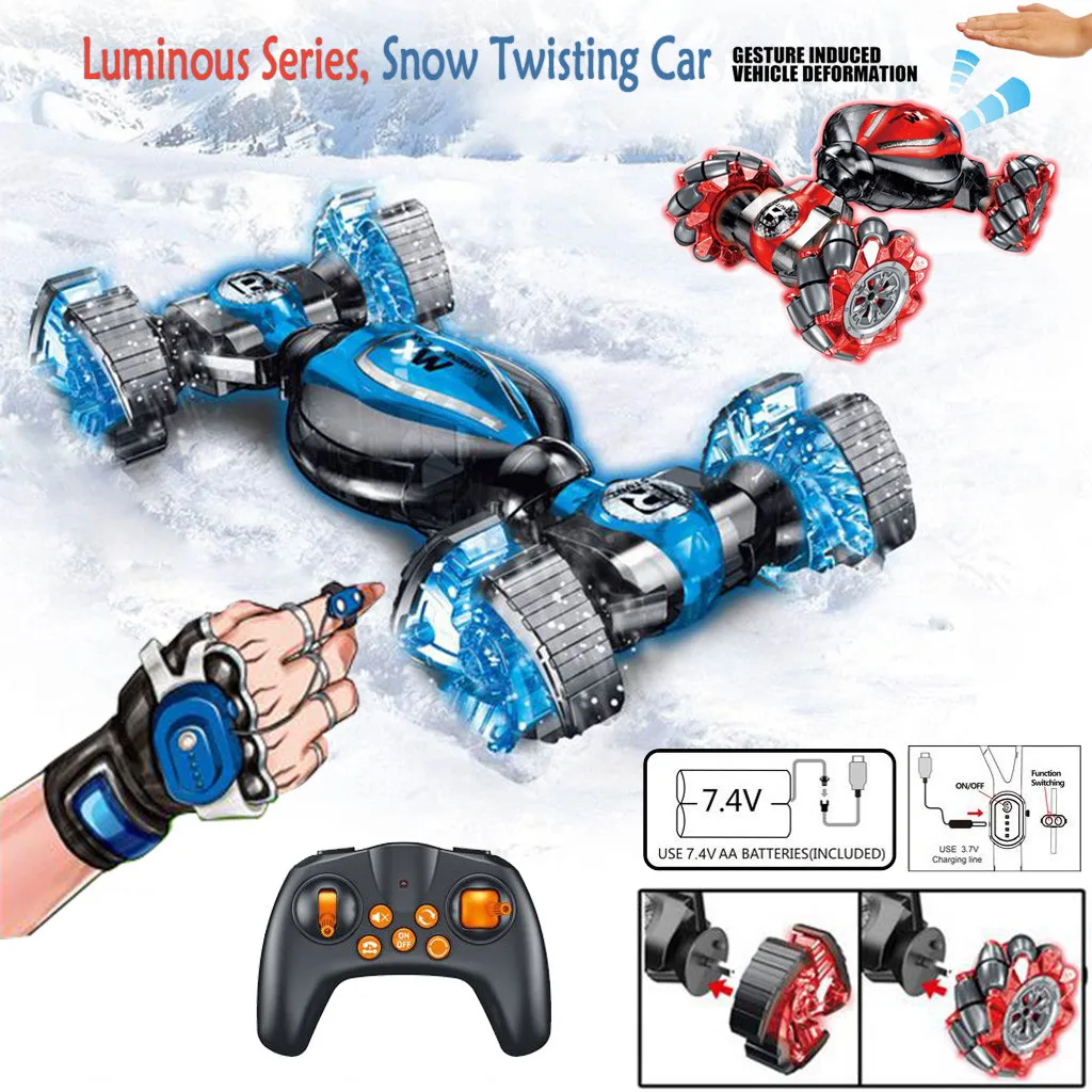 

Rc Car Toys For Children Boys Snowfield Stunt Rc Car Gesture Sensing Twisting Vehicledrift Car Driving Kids Toys Boys Cars De8