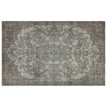 

Handmade Gray Vintage Overdyed Turkish Area Rug 187x298 Cm-6'2''X9'9''