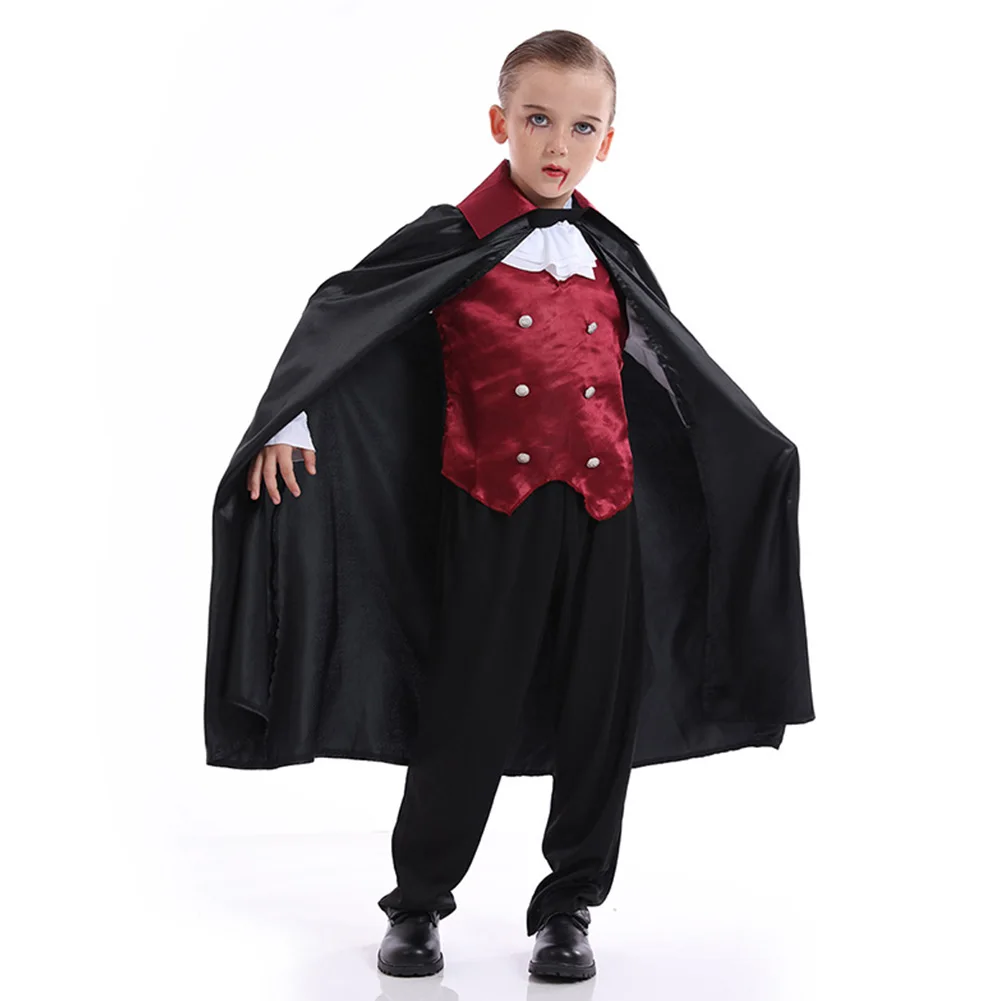 Scary Vampire Dracula Boys Cosplay Halloween Carnival Party Kids Child ...