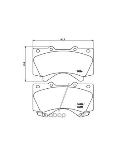 Колодки Тормозные Дисковые Передн Land Cruiser(J20_) Brembo арт. P83107