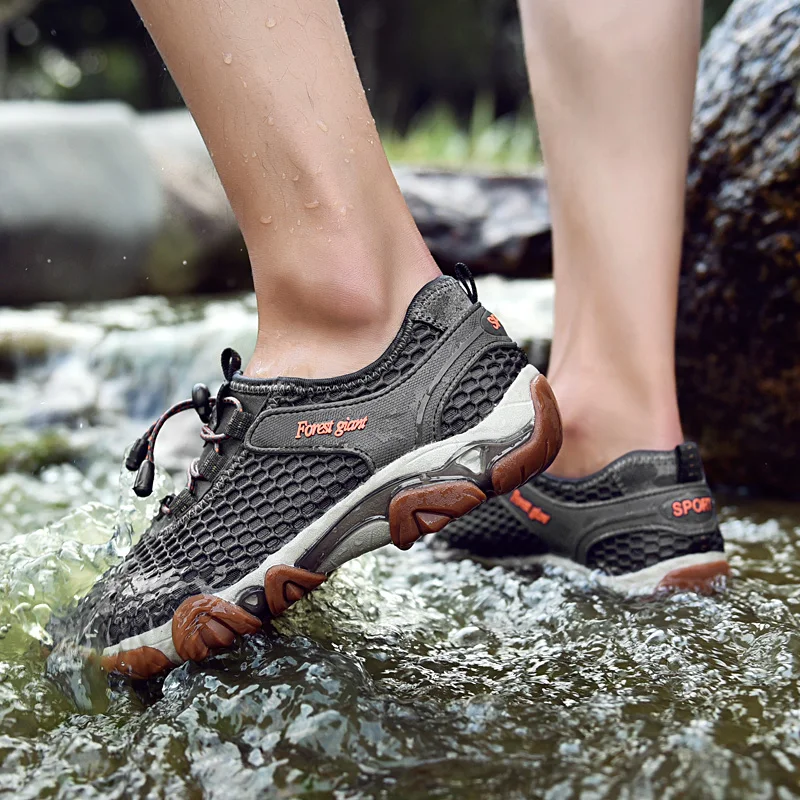 Летние Легкие уличные сандалии для прогулки мужские Треккинг Трейл Водные