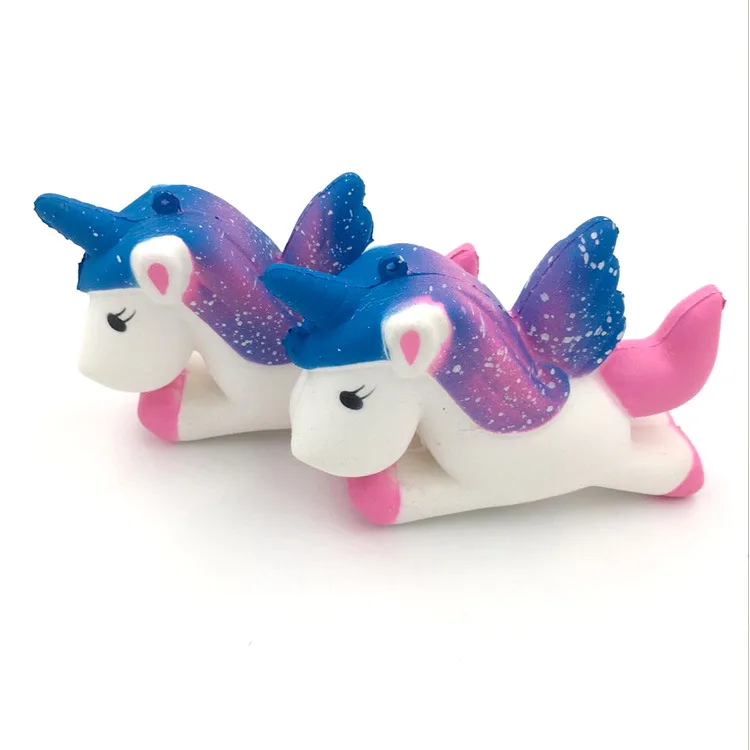 Полиуретановая цветная печать Memory Foam Pegasus кукла-единорог Мягкое Животное модель сжимающий гаджет для забавной игрушки для снижения давления