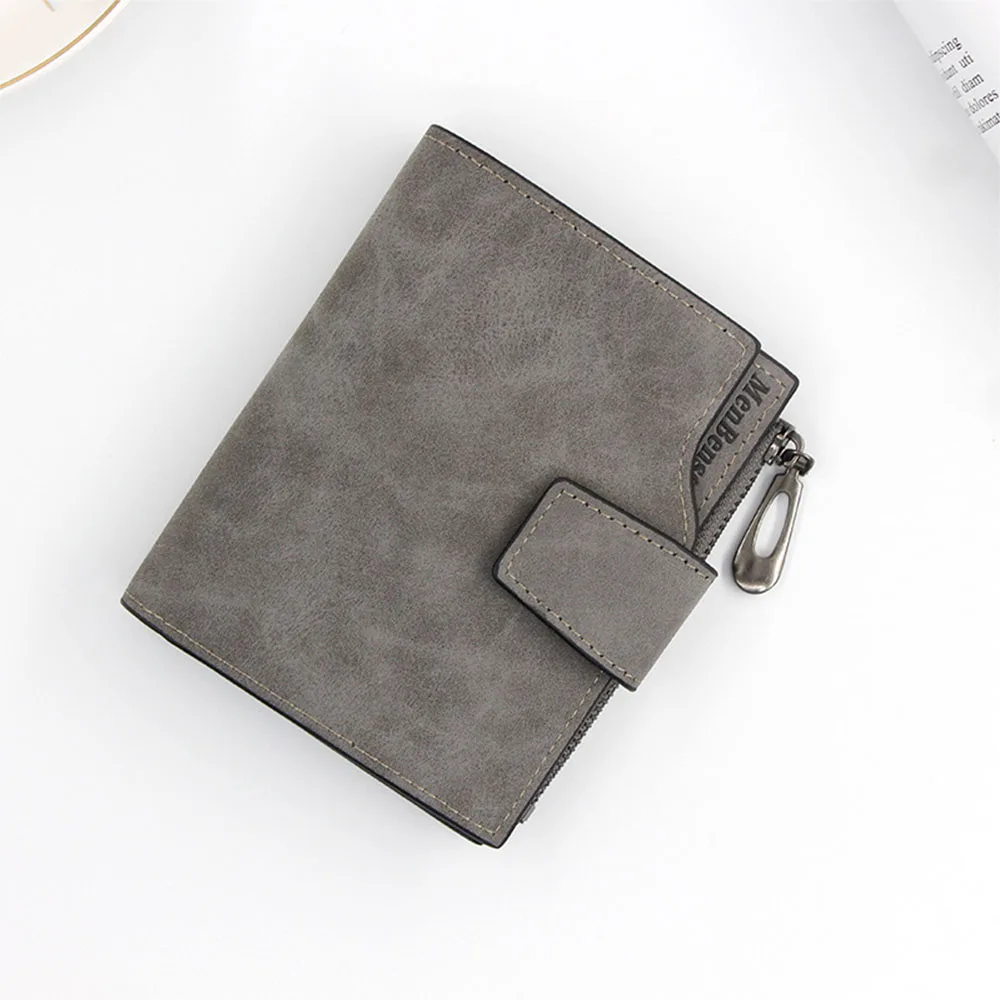 wallet Dark gray Женский кошелек Radean, модный, высокое качество, короткий кошелек, женский кожаный кошелек, маленький, на молнии, с отделением для монет, с пряжкой, треугольный, складной - Цвет: wallet Dark gray