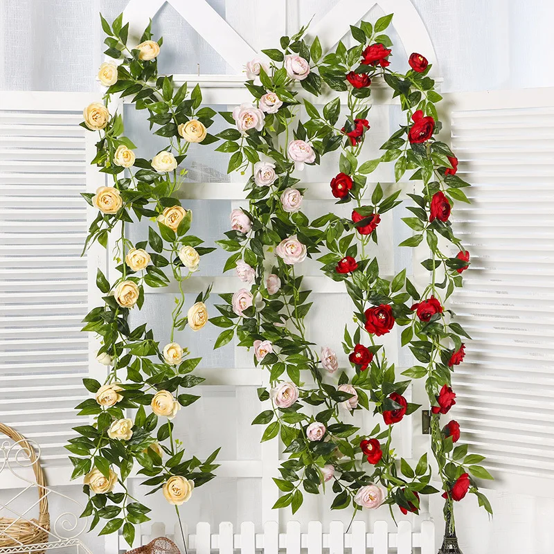 

New Style Imitation Flowers High Imitation Small Tea Bags Flower Vine Home Decoration Flower Vine Wedding Venue Decorative Props