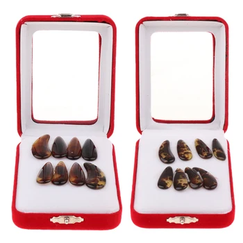 

16Pcs Zither Nails Finger Picks for Guzheng Player Stage Performance Accessory