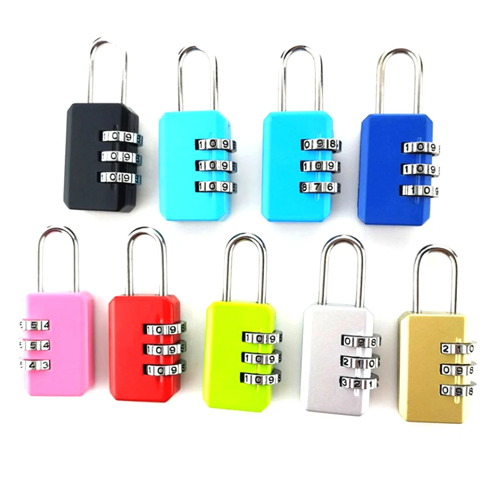 

New Resettable 3 Dial Digit Combination Suitcase Luggage Password Code Lock Padlock Travel Bags Security Lock Girl Like