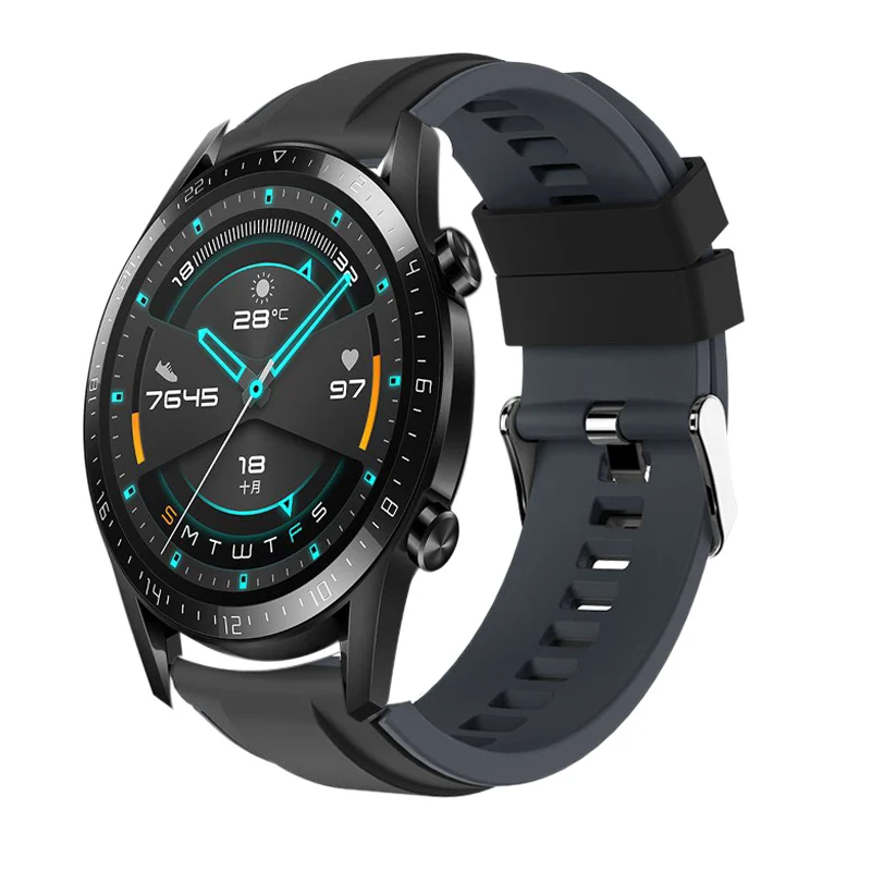 Силиконовый браслет ремешок для huawei watch GT 2 46 мм/GT Active 46 мм спортивные Смарт-часы ремешок для huawei watch gt 2 pro correa