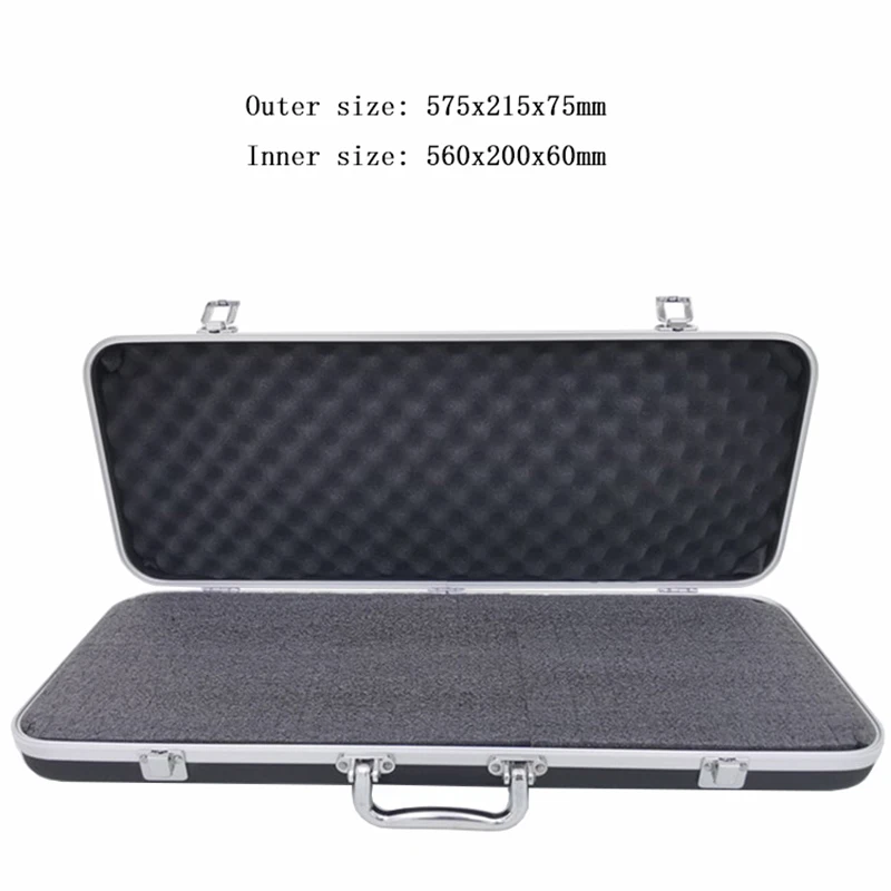 Online Portable plastic aluminum alloy toolbox Suitcase Impact resistant Safety Instrument case Storage box with Sponge Lining