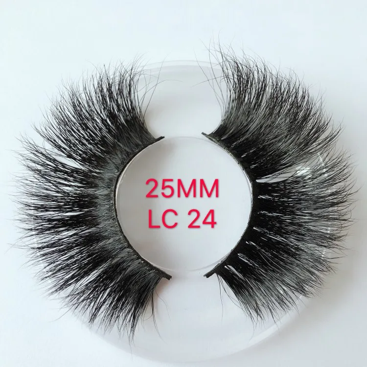 25mm LC24 10 пар длина 25 мм норковые ресницы Экстра длинные 3 норковые ресницы большие драматические перекрещивающиеся пряди ресницы натуральные ресницы расширение - Цвет: 25mm LC24