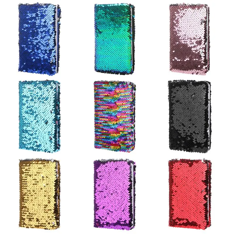 

1pc Creative Sequins A6 Notebook Notepad Glitter Diary Memos Stationery Office Supplies Student Stationery 78 Sheets