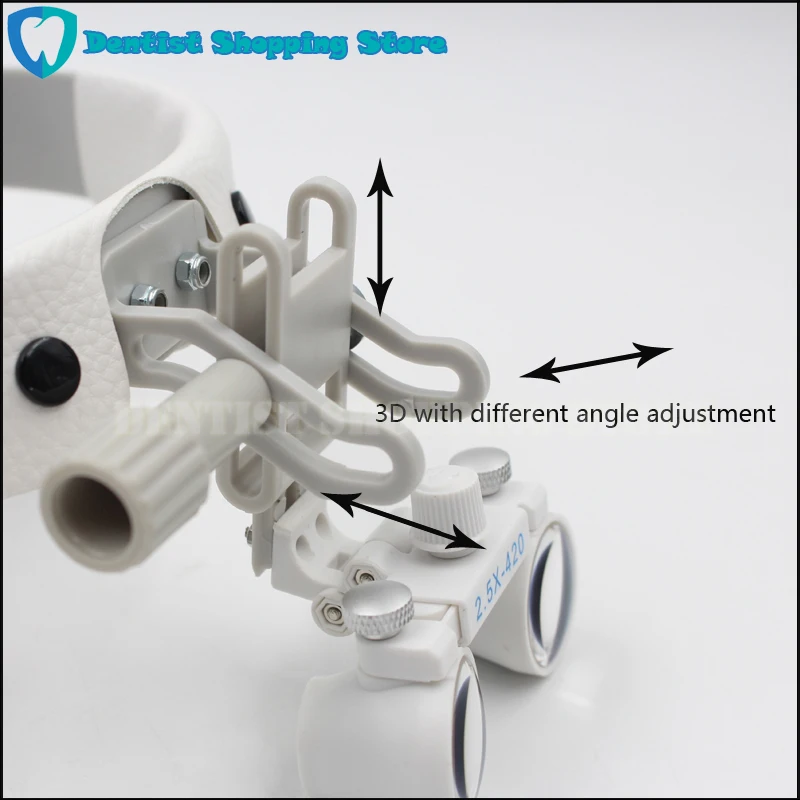  Headband LED light Medical Surgical Dental Headlight with (2.5X3.5X optional) Surgical loupes - 4000336743528