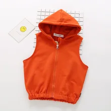 Чэнь мать для Детская одежда осень стиль детский жилет, короткая куртка Модная одежда для детей, Детская мода пальто с капюшоном модные