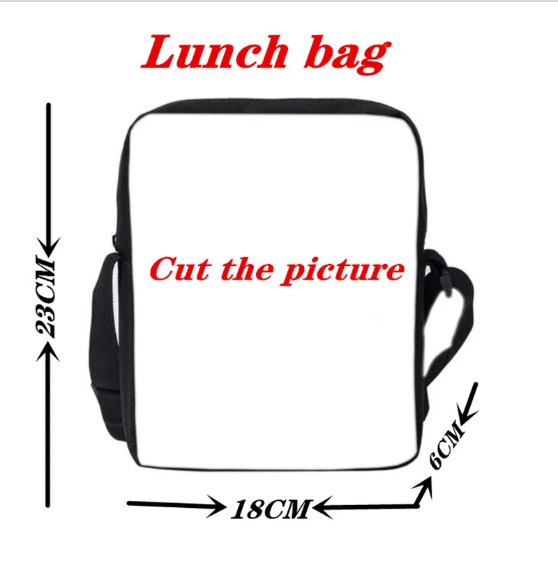 Lunch bag Молодежный Школьный ранец для девочек, школьная сумка с рисунком на заказ, школьный детский рюкзак, набор, сумка-карандаш, ланч-пакет, креативный ThiKin - Цвет: Lunch bag