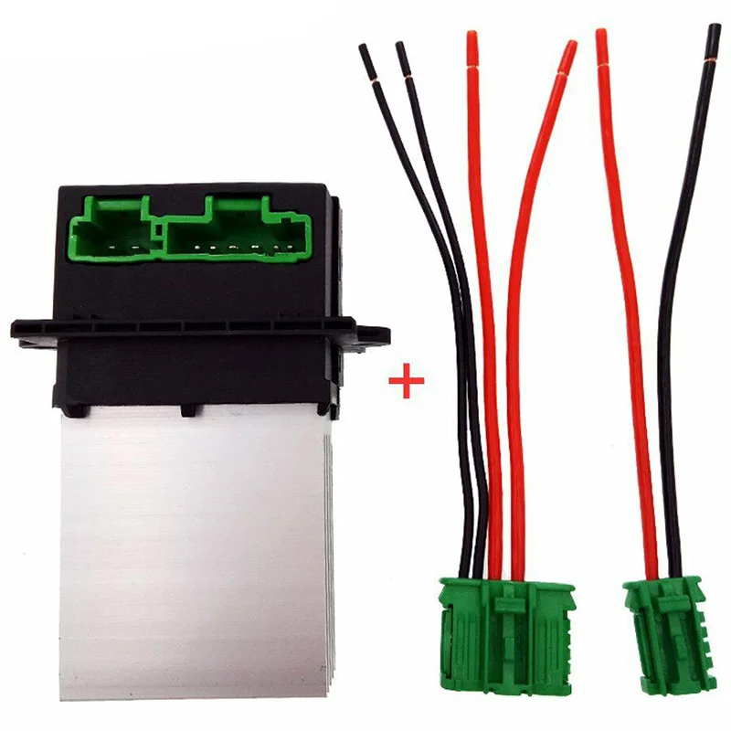 Air Conditioning Heater Blower Resistor+Connector/Wire 7701048390 for Citroen C2 C3 C5 Peugeot 406 107 207 607 6441.L2 | Автомобили и