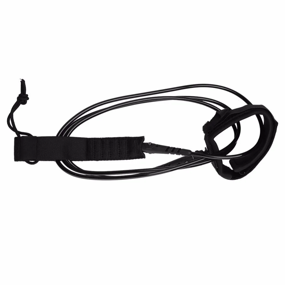 6 Feet 5.5mm Surfboard Ankle Leash Foot Leg Rope Double Swivels Surfing Leash TPU Surfboard with Hook Loop Closure