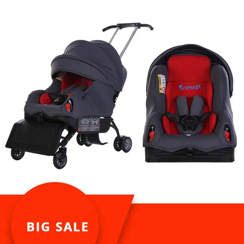  Child Car Safety Seat Baby Car Booster Seat 0-4 Years Sleepable Trolley Sit on Stroll 5 In 1 Baby C