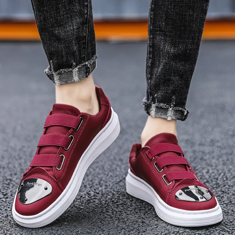 

Men Casual Shoes New High top Lace-up Big Size Outdoor Shoes Men Fashion Sneakers Men Vulcanize Breathable Non-slip Shoes M2-17