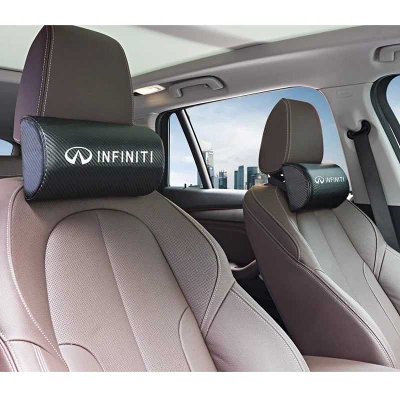 Для Infiniti FX35 Q50 Q30 ESQ QX50 QX60 QX70 EX JX35 G35 G37 подушки для шеи автомобиля обе стороны искусственная кожа один подголовник 1 шт